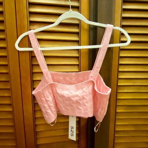 525 America | Cable Tiny Tank In Flamingo Pink - Picture 6 of 11